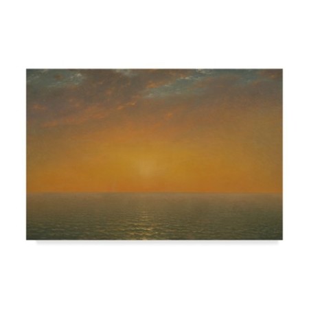 Trademark Fine Art John Frederick Kensett 'Sunset On The Sea, 1872' Canvas Art, 30x47 BL02250-C3047GG